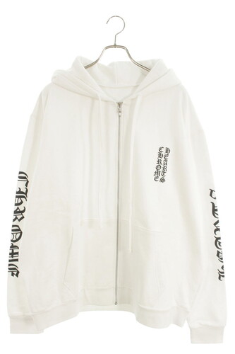 クロムハーツ CHROME HEARTS 袖ロゴプリントジップアップパーカー SWTSHRT HD ZIP