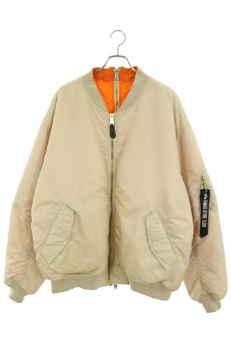 ヴェトモン×アルファ VETEMENTS リバーシブルオーバーサイズダブルジップMA-1ブルゾン UA53JA850C