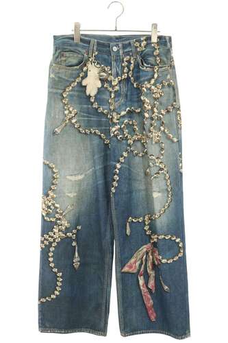 アクネストゥディオズ ACNE STUDIOS 1981トロンプルイユキーチェーンプリントデニムパンツ FN-UX-TROU000052