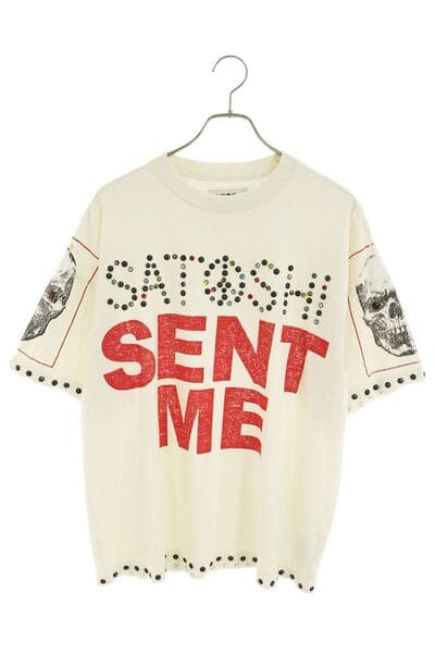 スタッズダメージ加工Tシャツ SATOSHI Sent Me Tee