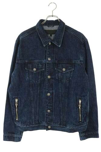 クロムハーツ CHROME HEARTS ダガージップクロスボールボタンデニムジャケット モーターブレス MOTORBREATH