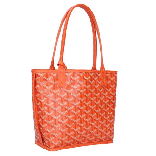 ゴヤール GOYARD PVCコーティングレザー総柄ハンドバッグ アンジュミニ